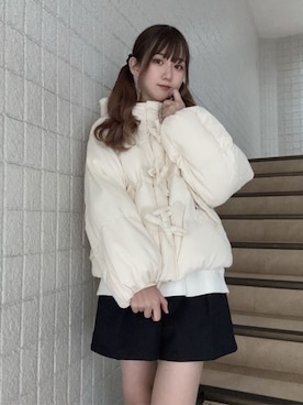 「アイテム（ダウンジャケット/コート）」を使った、F i.n.tさん（レディース・158cm）の秋コーディネート