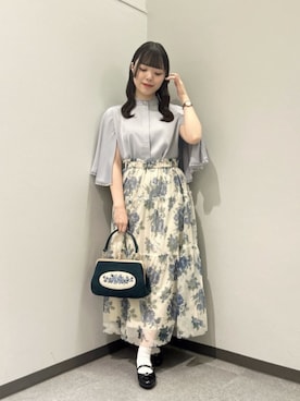 「アイテム（バッグ、ブルー系）」を使った、F i.n.tさん（レディース・153cm）の夏コーディネート