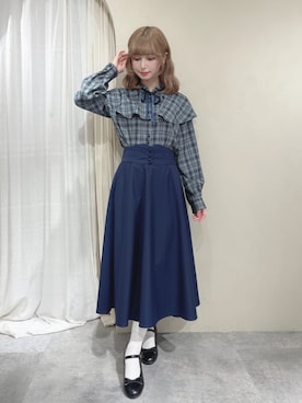 「アイテム（バレエシューズ）」を使った、F i.n.tさん（レディース・152cm）の秋コーディネート