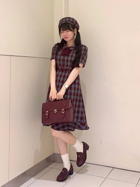 「アイテム（ハンチング/ベレー帽）」を使った、F i.n.tさん（レディース・160cm）の夏コーディネート