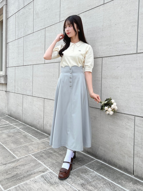 AURALEE ニットポロシャツ AURALEE】ニットポロシャツ 半袖 ブラック