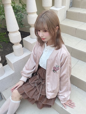 「アイテム（ブルゾン）」を使った、F i.n.tさん（レディース・152cm）の秋コーディネート