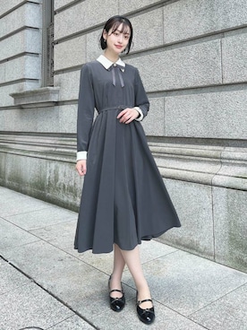 「アイテム（パンプス）」を使った、F i.n.tさん（レディース・165cm）の秋コーディネート