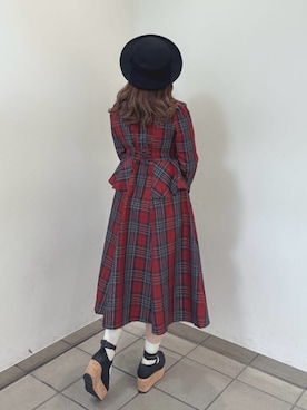 「アイテム（ハット）」を使った、F i.n.tさん（レディース・160cm）の秋コーディネート