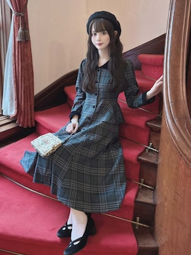 「アイテム（ワンピース/ドレス）」を使った、F i.n.tさん（レディース・163cm）の秋コーディネート