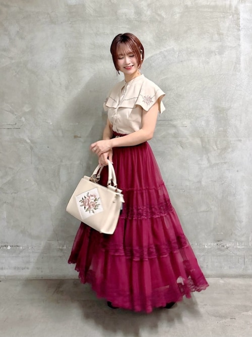 ローズ刺繍トートバッグ/ an another angelus ローズ刺繍トートバッグ/an another angelus [54BC01a007] | F