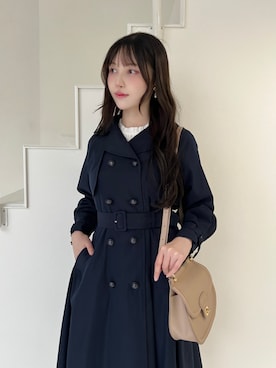 「アイテム（トレンチコート）」を使った、F i.n.tさん（レディース・157cm）の秋コーディネート