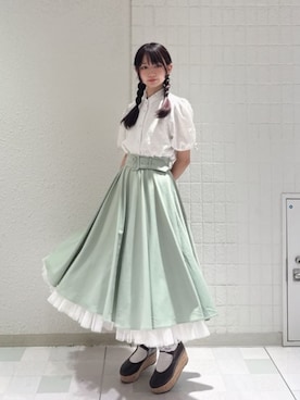 「アイテム（パンプス）」を使った、F i.n.tさん（レディース・158cm）の夏コーディネート