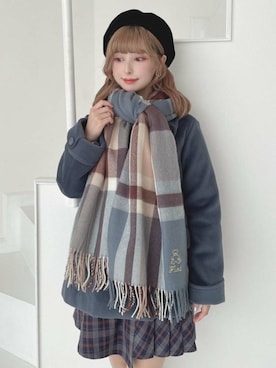 「アイテム（ハンチング/ベレー帽）」を使った、F i.n.tさん（レディース・152cm）の秋コーディネート