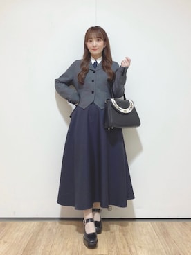 「アイテム（パンプス）」を使った、F i.n.tさん（レディース・150cm）の秋コーディネート