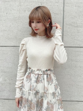 「アイテム（スカート、オレンジ系）」を使った、F i.n.tさん（レディース・152cm）の秋コーディネート