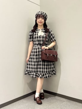 「アイテム（ハンチング/ベレー帽）」を使った、F i.n.tさん（レディース・153cm）の夏コーディネート