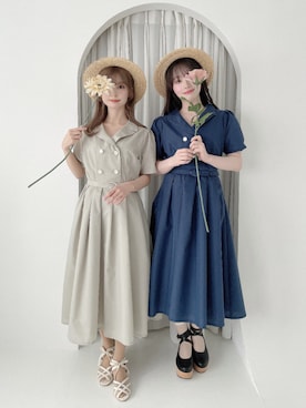 「an another angelus（アンアナザーアンジェラス）のクロスストラップ厚底パンプス（パンプス、ブラック系）」を使った、F i.n.tさん（レディース・158cm）の春コーディネート