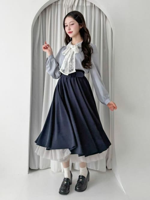 2サイズ展開】パニエサーキュラースカート/fint フィント（スカート