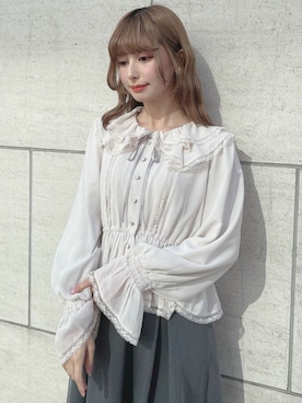 「an another angelus（アンアナザーアンジェラス）の刺繍入りクロスストラップパンプス（パンプス）」を使った、F i.n.tさん（レディース・152cm）の冬コーディネート