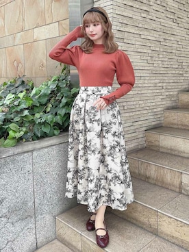 「アイテム（カチューシャ）」を使った、F i.n.tさん（レディース・152cm）の冬コーディネート