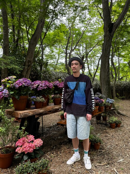 BOW WOW（バウワウ）の「GALAXY SYRUP DOUBLE KNEE PAINTER SHORTS