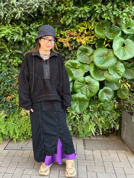 「DIESEL（ディーゼル）のアイテム（スカート）」を使った、hummerMINAKAさん（レディース・155cm）の秋コーディネート