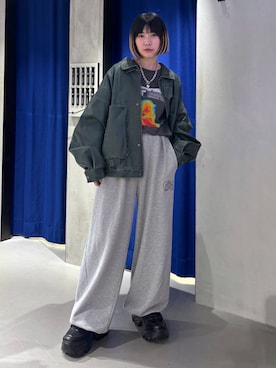 「アイテム（スウェットパンツ）」を使った、anninさん（レディース・152cm・30代）の秋コーディネート