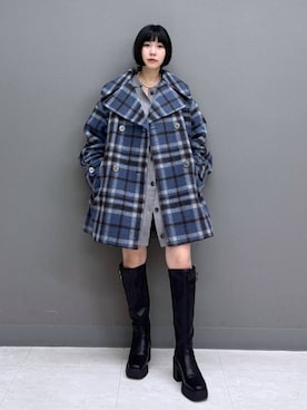 「アイテム（チェスターコート）」を使った、anninさん（レディース・152cm・30代）の秋コーディネート