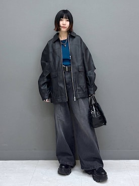 「PAGEBOY（ページボーイ）のアイテム（ジャケット/アウター）」を使った、anninさん（レディース・152cm）の冬コーディネート