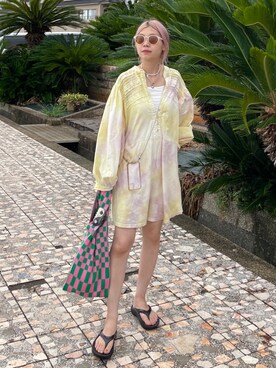 「ZARA（ザラ）のアイテム（オールインワン・サロペット）」を使った、anninさん（レディース・152cm）の夏コーディネート