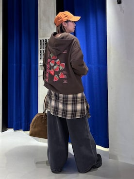 「アイテム（パーカー）」を使った、anninさん（レディース・152cm・30代）の秋コーディネート