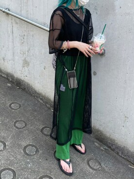 「ビーサン」｜「アイテム（その他）」を使った、anninさん（レディース・152cm）の夏コーディネート