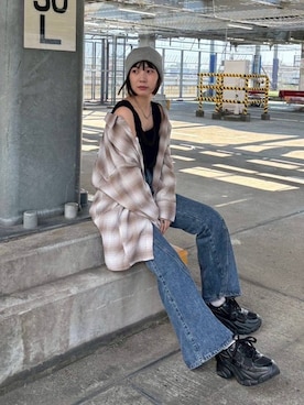 「アイテム（ボストンバッグ）」を使った、anninさん（レディース・152cm・30代）の夏コーディネート