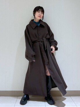 「PAGEBOY（ページボーイ）のアイテム（チェスターコート）」を使った、anninさん（レディース・152cm）の秋コーディネート