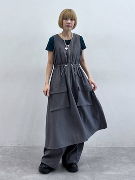 「PAGEBOY（ページボーイ）のプラットチャンキースニーカー（スニーカー、ブラック系）」を使った、anninさん（レディース・152cm）の春コーディネート