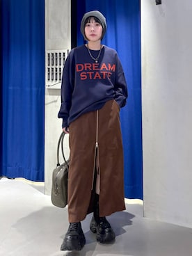 「アイテム（ニットキャップ/ビーニー）」を使った、anninさん（レディース・152cm・30代）の秋コーディネート