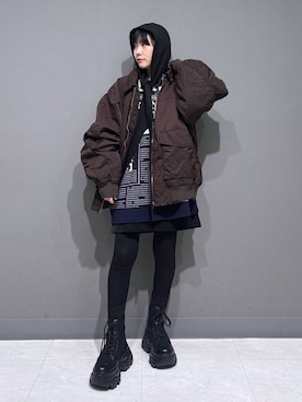 「アイテム（スカート）」を使った、anninさん（レディース・152cm・30代）の冬コーディネート