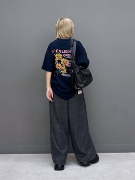 「PBLIM（ページボーイリム）のアイテム（ショルダーバッグ）」を使った、anninさん（レディース・152cm）の夏コーディネート