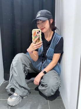 「アイテム（帽子）」を使った、anninさん（レディース・152cm・30代）の春コーディネート
