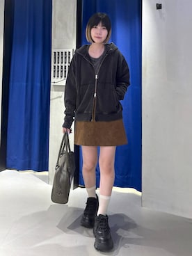 「アイテム（パーカー）」を使った、anninさん（レディース・152cm・30代）の秋コーディネート