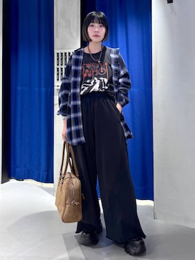 「アイテム（スウェットパンツ）」を使った、anninさん（レディース・152cm・30代）の秋コーディネート