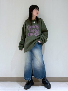 「PBLIM（ページボーイリム）のアイテム（スカート）」を使った、anninさん（レディース・152cm）の秋コーディネート