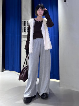 「アイテム（スウェットパンツ）」を使った、anninさん（レディース・152cm・30代）の秋コーディネート