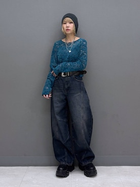 「PAGEBOY（ページボーイ）のアイテム（Tシャツ/カットソー）」を使った、anninさん（レディース・152cm）の秋コーディネート