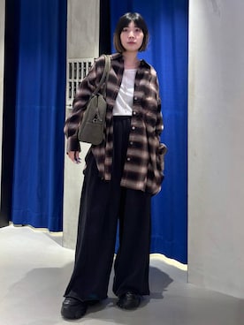 「PAGEBOY（ページボーイ）のサイドタックルーズウラケパンツ/イージーパンツ【4color・2size】（スウェットパンツ）」を使った、anninさん（レディース・152cm）の秋コーディネート