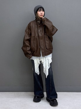 「アイテム（チュニック）」を使った、anninさん（レディース・152cm・30代）の秋コーディネート