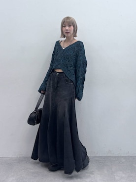 「PAGEBOY（ページボーイ）のアイテム（カーディガン/ボレロ）」を使った、anninさん（レディース・152cm）の夏コーディネート