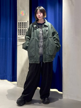 「PBLIM（ページボーイリム）のアイテム（ブルゾン）」を使った、anninさん（レディース・152cm）の秋コーディネート