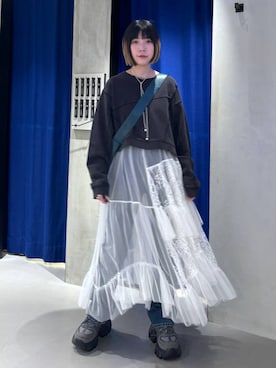 「アイテム（スカート）」を使った、anninさん（レディース・152cm・30代）の秋コーディネート