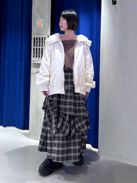 「アイテム（ブルゾン）」を使った、anninさん（レディース・152cm・30代）の秋コーディネート