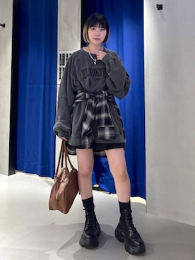 「アイテム（スウェット）」を使った、anninさん（レディース・152cm・30代）の秋コーディネート