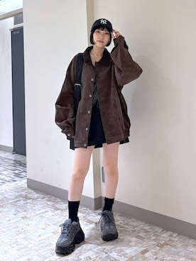 「アイテム（ブルゾン）」を使った、anninさん（レディース・152cm・30代）の秋コーディネート