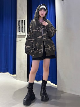 「アイテム（パーカー）」を使った、anninさん（レディース・152cm・30代）の秋コーディネート