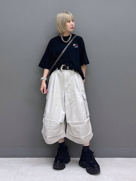「PBLIM（ページボーイリム）のアイテム」を使った、anninさん（レディース・152cm）の夏コーディネート
